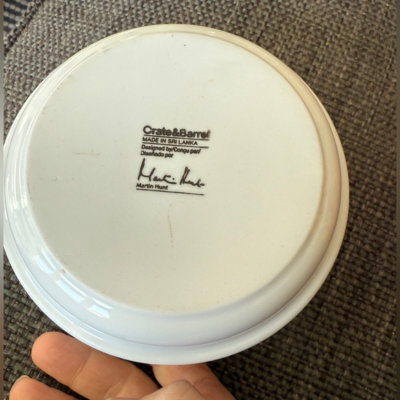 Crate & Barrel White Logan Stacking Cereal Bowl Replacement - Picture 3 of 6